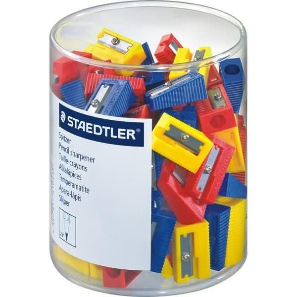 Temperino Staedtler, In Plastica, Confezione Da 100 Pezzi Per Matite Normali Fino A 8,2 Mm Di Diametro, Extra Lungo - 100 Pezzi (51050KP100)-image