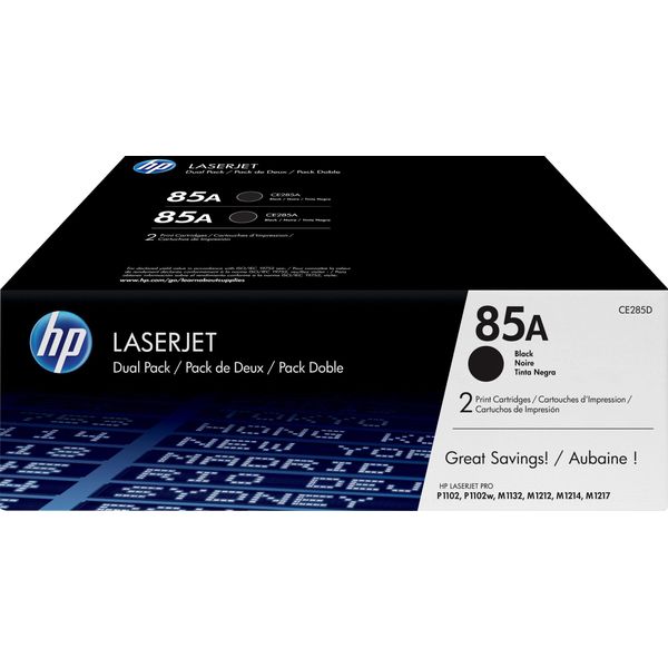 Hp 85A - Confezione Da 2 Pezzi - Nero - Originale - Laserjet - Cartuccia Di Toner (CE285AD)-image