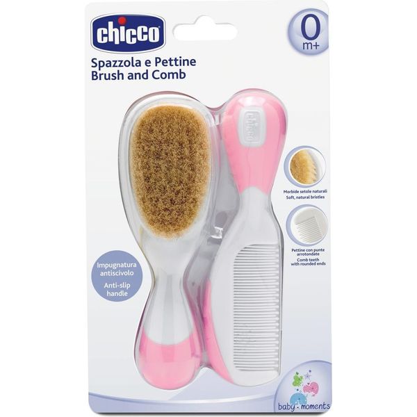 Chicco 00006569100000 Spazzola E Pettine, Rosa-image