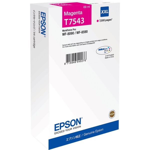 Epson T7543 - Formato Xxl - Magenta - Originale - Cartuccia D'inchiostro - Per Workforce Pro WF-8090, WF-8090 D3TWC, WF-8090DW, WF--image