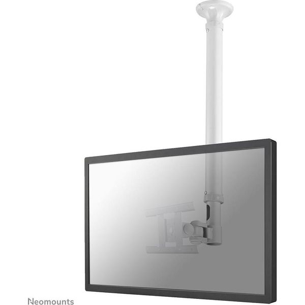 Neomounts FPMA-C100WHITE Supporto Per Monitor/Tv A Soffitto 10-30" - H 79-129 Cm"-image