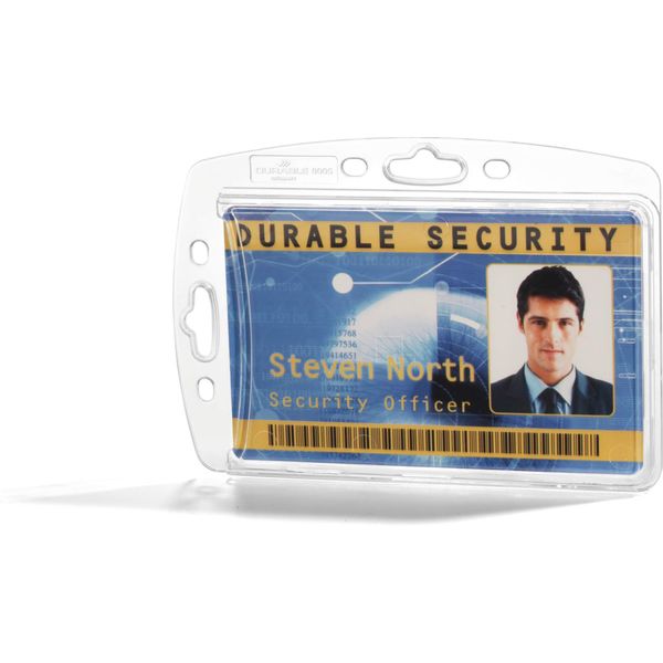 Durable Portabadge Chiuso Per 1 Tessera, 10 Pezzi, Trasparente, 890519-image