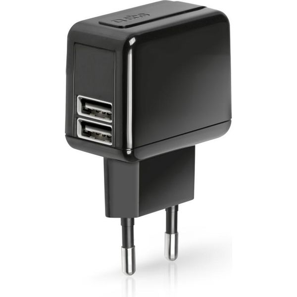 Sbs TETRAV2USB2A Caricabatterie Per Dispositivi Mobili Universale Nero Ac Interno-image