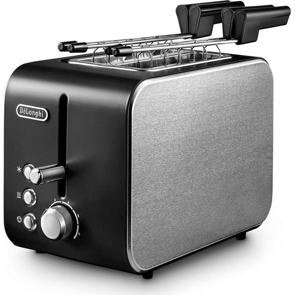 Delonghi Ctx 2203.BK Tostapane 2 Fette Nero Argento 550 W-image