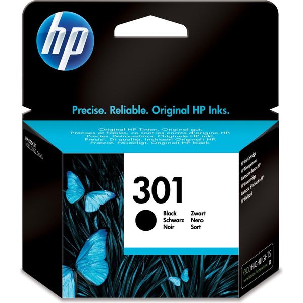 Hp 301 CH561EE BA3 Black Original Ink Cartridge Cartuccia D'inchiostro 1 Pz Resa Standard-image