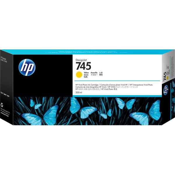 Hp Designjet 745 - Cartuccia Di Inchiostro Originale - Giallo - 300 Ml-image