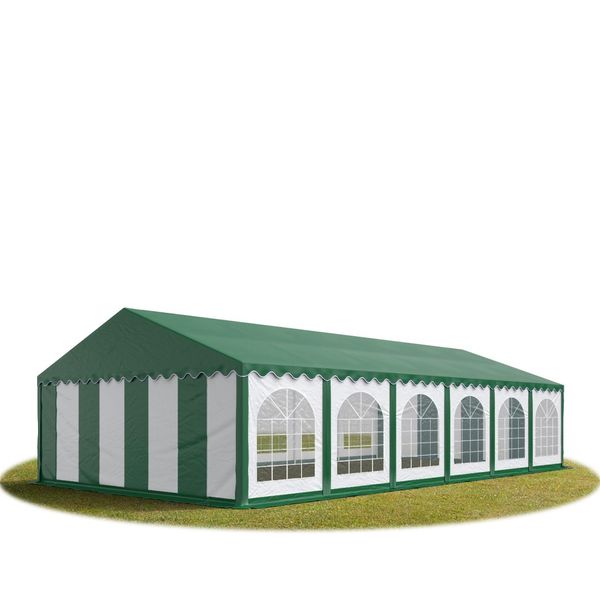 Toolport 6X12 Mtendone Per Feste Premium Pvc Verde 100% Impermeabile Tendone Da Esterno Tenda Party-image