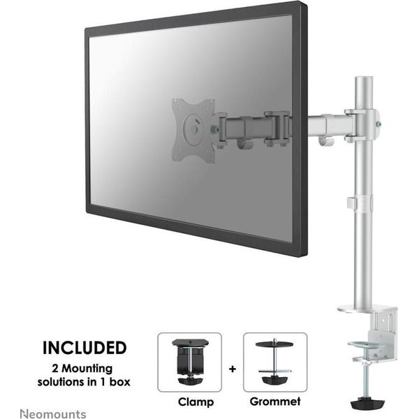 Neomounts NM-D135SILVER Supporto Da Tavolo Per Tv A Schermo Piatto 76,2 Cm (30") Argento"-image