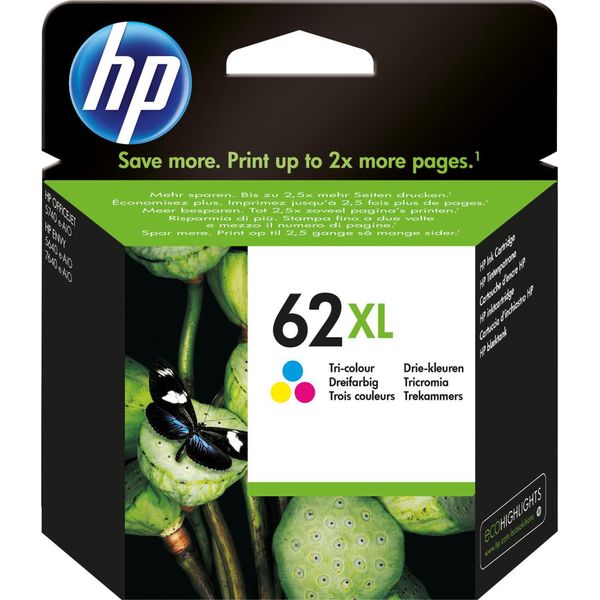 Hp Cartuccia Originale Inchiostro Tricromia Ad Alta Capacità 62XL-image