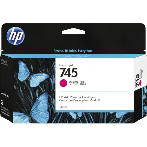 Hp 745 130 Ml Designjet Magenta Ink Cartridge Cartuccia D'inchiostro 1 Pz Originale Resa Standard-image