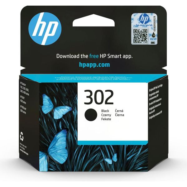 Hp 302 Black Original Ink Cartridge Cartuccia D'inchiostro 1 Pz Resa Standard-image