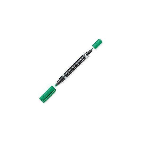 Staedtler Lumocolor Duo Marcatore Permanente Punta A Ogiva/Sottile Verde 1 Pz-image