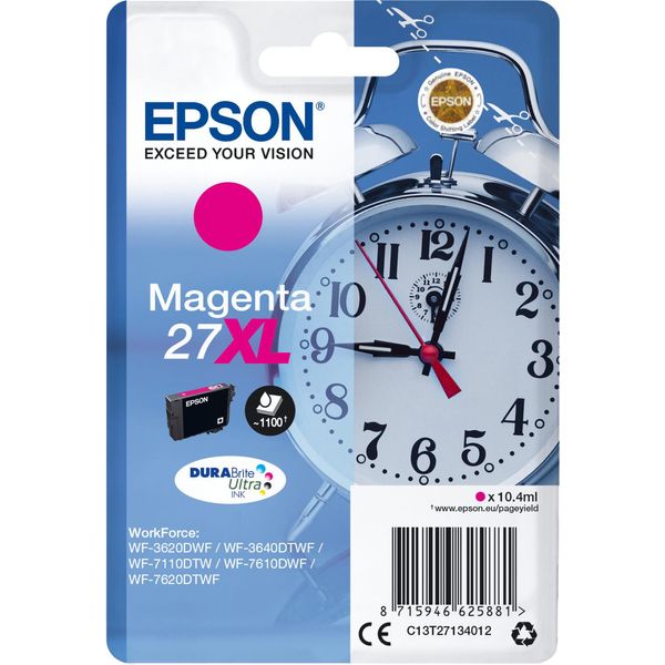 Epson Alarm Clock Cartuccia Sveglia Inchiostri Durabrite Ultra 27XL Magenta-image