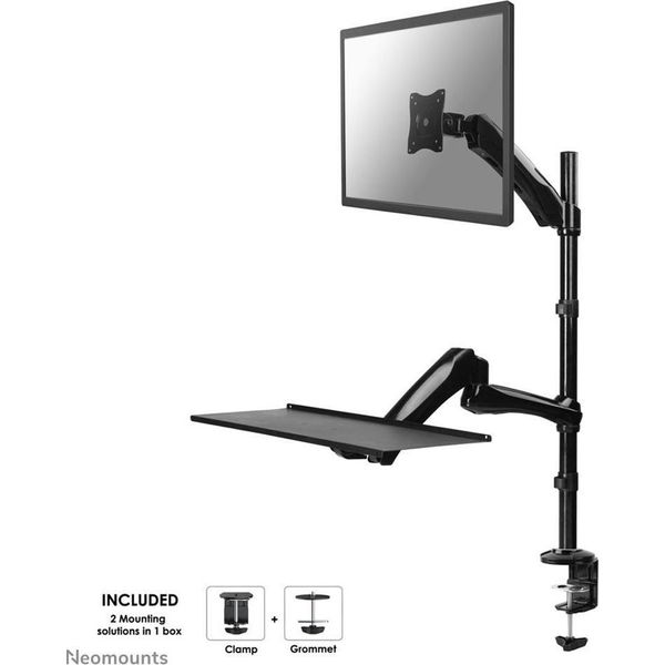 Neomounts By Newstar FPMA-D500KEYB Neomounts By Newstar Monitor-Maus-Tastatur-Halterung FPMA-D500KEYB Schwarz, Tischklemme-image