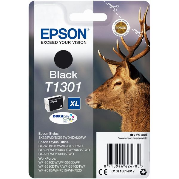 Cartuccia Di Inchiostro Originale Epson C13T13014022 T1301 Xl Nero Per Epson Stylus SX525WD SX535WD-image