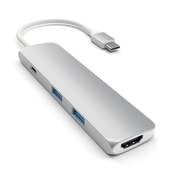 Satechi ST-CMAS Replicatore Di Porte E Docking Station Per Laptop Usb 3.2 Gen 1 (3.1 Gen 1) Type-C Argento-image