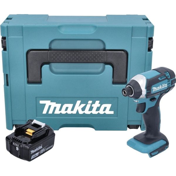 Makita Dtd 152 F1J Avvitatore Ad Impulsi A Batteria 18V In Valigetta Makpac + 1X Batteria Bl 1830 3,0 Ah - Senza Caricatore-image