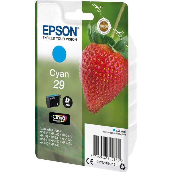 Epson 29 - 3,2 Ml - Ciano - Originale - Confezione Blister - Cartuccia D'inchiostro-image