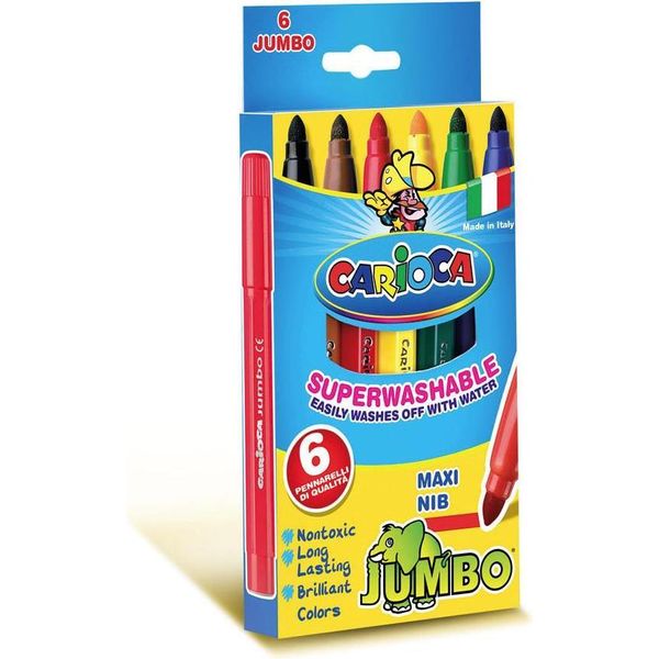 Carioca Jumbo Marcatore Extra Grassetto Multicolore 6 Pz-image