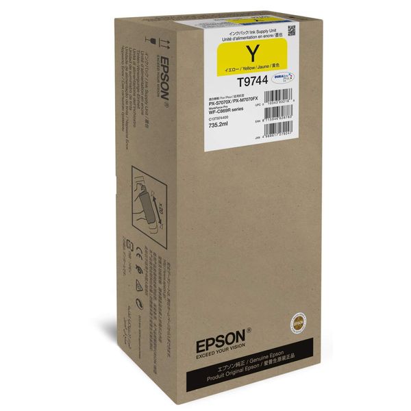 Epson Yellow Xxl Ink Supply Unit - Resa Elevata (Xl) - Inchiostro A Base Di Pigmento - 735,2 Ml - 84000 Pagine - 1 Pz-image