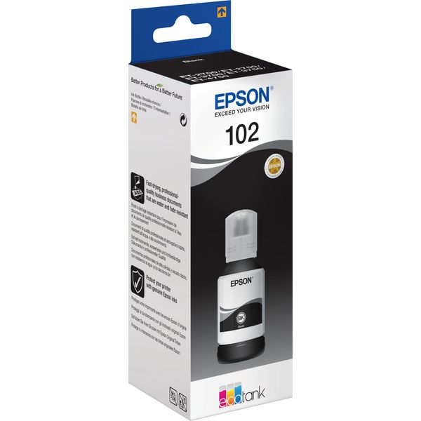 Inchiostro Originale Nero Epson 102 C13T03R140 7.500 Pagine-image