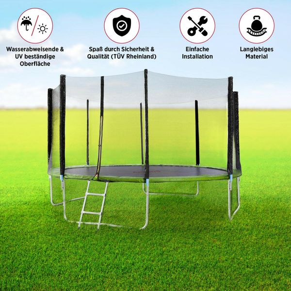 Arebos Copertura Del Bordo Del Trampolino Ø 244 Cm Verde Chiaro | Resistente Ai Raggi Uv E Impermeabile-image