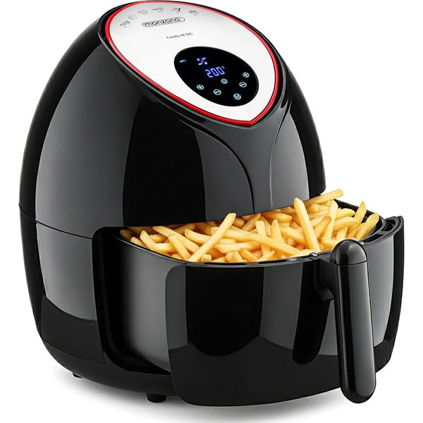 Monzana Friggitrice Ad Aria Calda 9In1 Xxl 6,5L Led Touch Display Senza Olio Antiaderente Air Fryer 1850W Nera-image