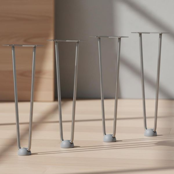 Mucola Gambe Del Tavolo Set Di 4 Gambe A Forcina Telaio Del Tavolo Tavolo Corridori Tavolo Da Pranzo Gamba Del Tavolo - Acciaio 2 Puntoni 36CM-image