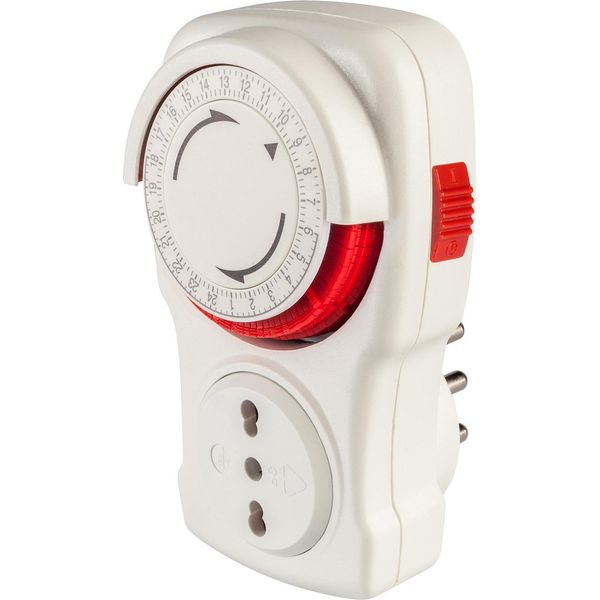 Poly Pool PP1408 Adattatore Per Presa Di Corrente Tipo L (It) Tipo L (It) + Tipo F Rosso, Bianco-image