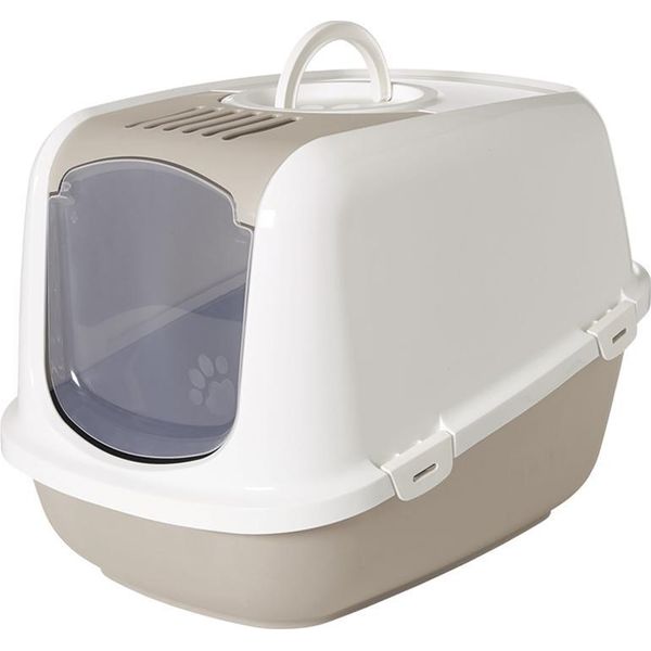 Lettiera Per Gatti Savic "Nestor Jumbo"" Moka - Bianco 66,5 X 48,5 X 46,5 Cm"-image
