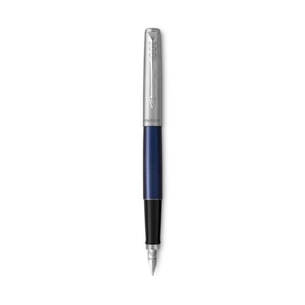 Parker Jotter Penna Stilografica Nero, Blu, Acciaio Inossidabile 1 Pz-image