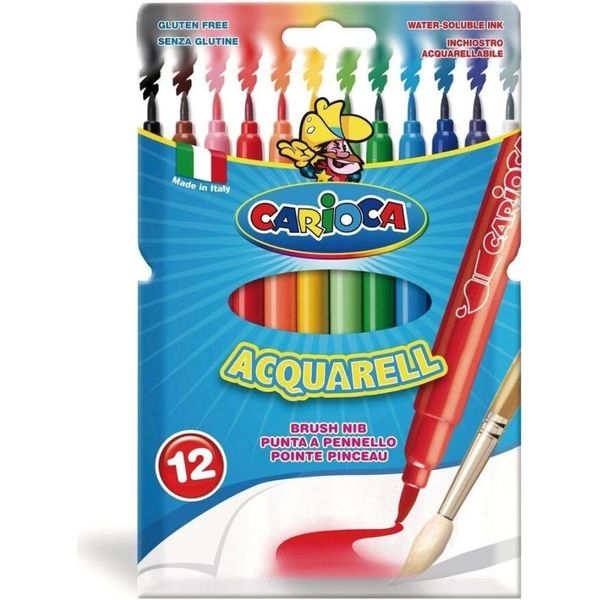 Carioca Acquarell Marcatore Fine Multicolore 12 Pz-image