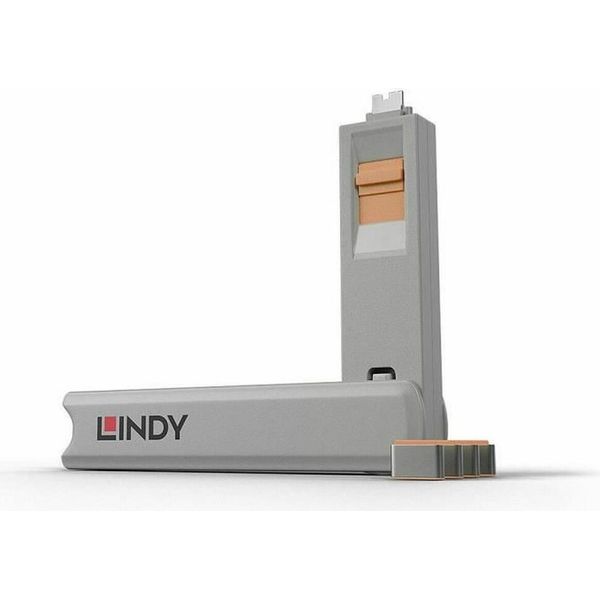 Lindy Blocco Della Porta Usb Di Tipo C Arancione-image