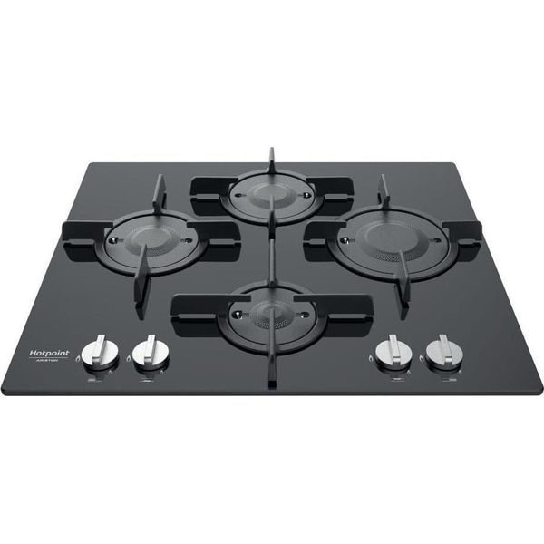 Hotpoint Ftghg 641 D/Ha(Bk) Piano Cottura Nero Da Incasso 60 Cm Gas 4 Fornelli-image