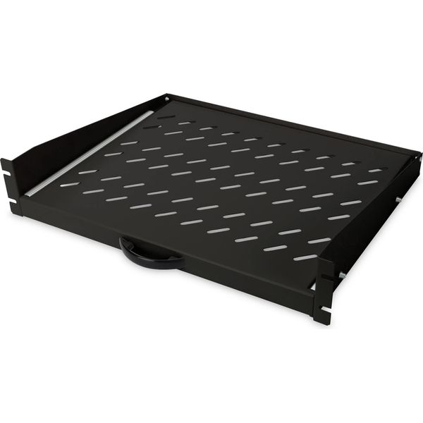 Digitus DN-19TRAY-2-450 Scaffale Digitus 19", 2 U, Estensibile, Nero (Ral 9005)"-image