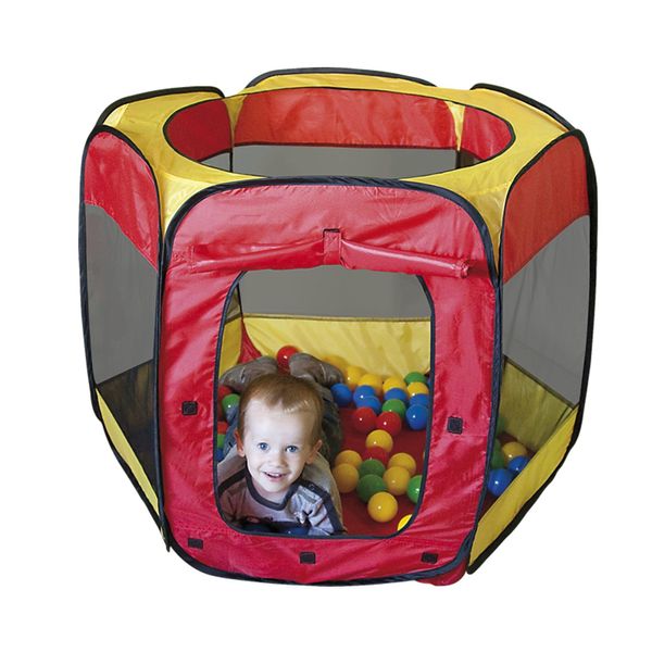 Paradiso Toys Tenda Da Gioco Con 100 Palline 100 X 75 Cm Rosso/Giallo-image