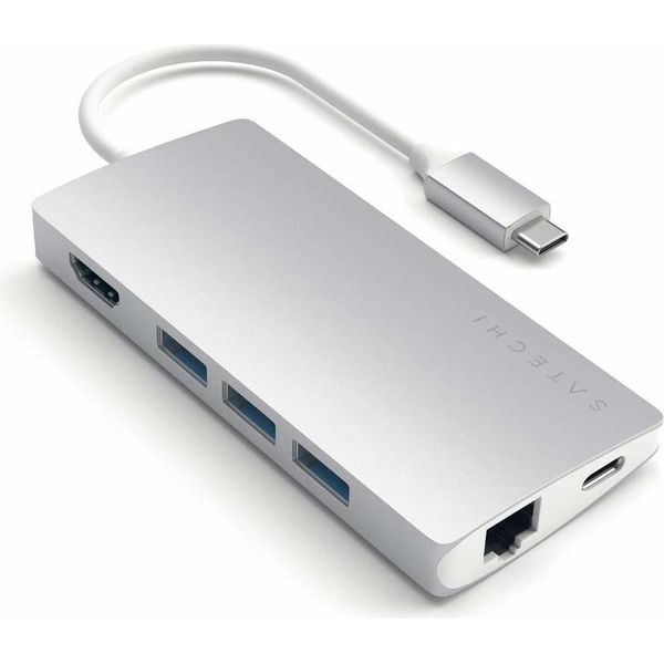 Satechi ST-TCMA2S Replicatore Di Porte E Docking Station Per Laptop Usb 3.2 Gen 1 (3.1 Gen 1) Type-C Argento-image