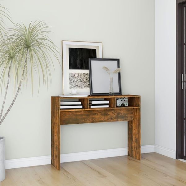 Vidaxl Tavolo Consolle In Rovere Fumé 105X30X80 Cm - Tavolo Consolle - Tavoli Consolle - Consolle - Console-image