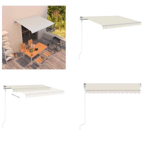 Vidaxl Tenda Da Sole A Scomparsa Automatica 300X250 Cm Crema - Tenda Da Sole - Tenda Da Sole - Tettoia Solare - Tettoie Solari-image