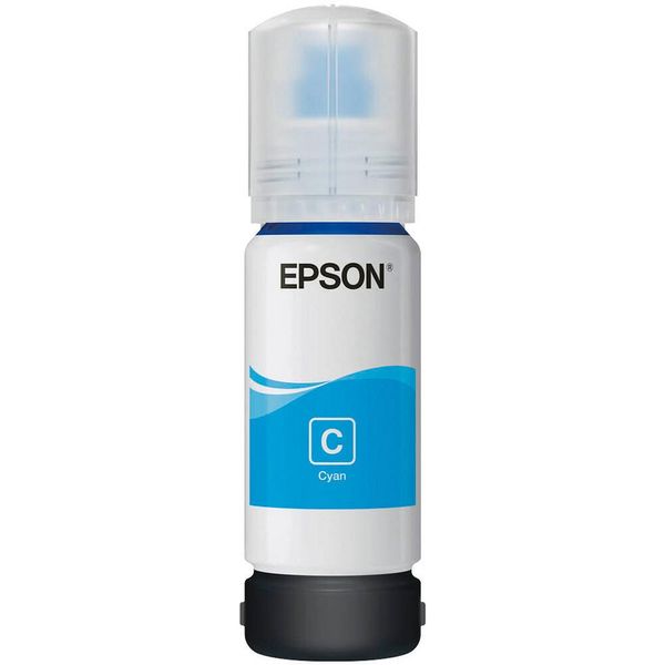 Epson 113 Ecotank Pigment Cyan Ink Bottle - Ciano - Epson - Ecotank ET-5880 - Ecotank ET-5850 - Ecotank ET-5800 - Ecotank ET-16650 - Ecotank ET-16600 - 6000 Pagine - 70 Ml - Pigment-image
