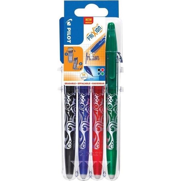 Pilot Frixion Ball Nero, Blu, Verde, Rosso 4 Pz-image