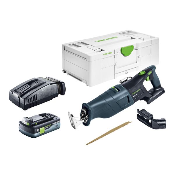 Festool Rsc 18 Eb-Basic Sega A Gattopardo A Batteria 18 V Brushless + 1X Batteria 4,0 Ah + Caricabatteria Rapido + Systainer-image