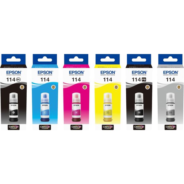 Epson C13T07B140 Epson Ecotank Photo Schwarz T 114 70 Ml T 07B1-image