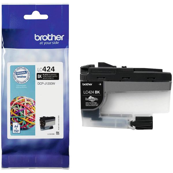 Brother LC424BK - Schwarz - Original - Tintenpatrone - FüR Brother DCP-J1200W (LC424BK)-image