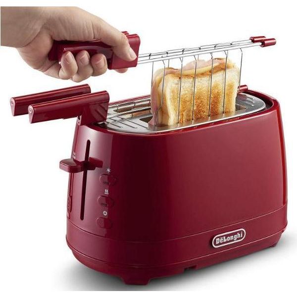 Tostapane De Longhi CTLAP2203.R 2 Fette Rosso 550 W-image