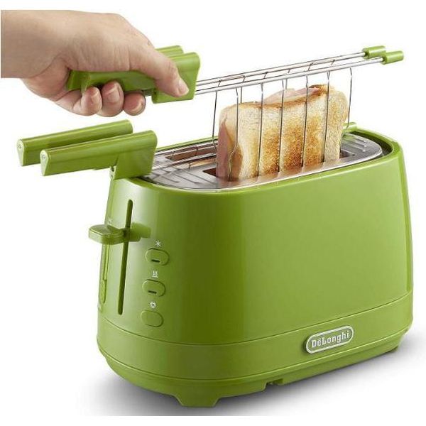 De Longhi CTLAP2203.GR Tostapane 2 Fette Verde 550 W-image