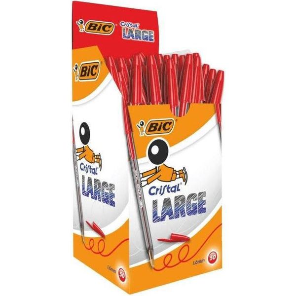 Bic Cristal Rosso Penna A Sfera 50 Pz-image