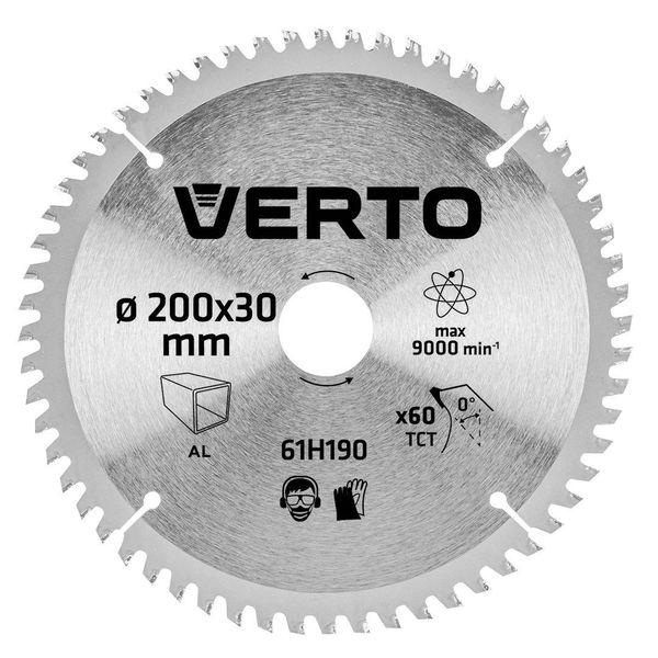 Lama Verto Lama Di Ricambio Lama Circolare 200 Mm X 30 Mm 60 Denti Per Riduttori In Alluminio: 30 X 16 Mm, 30 X 20 Mm, 30 X 25,4 Mm-image