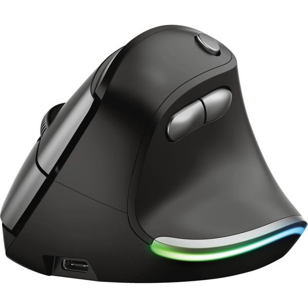 Trust Bayo - Mouse Verticale - Ergonomico - Per Destrorsi - Ottico - 6 Pulsanti - Wireless - 2,4 Ghz - Wireless Emp-image