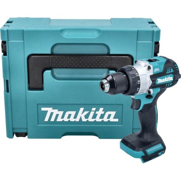 Trapano A Percussione A Batteria Makita Dhp 486 Zj 18 V 130 Nm Brushless + Makpac - Senza Batteria, Senza Caricabatterie-image